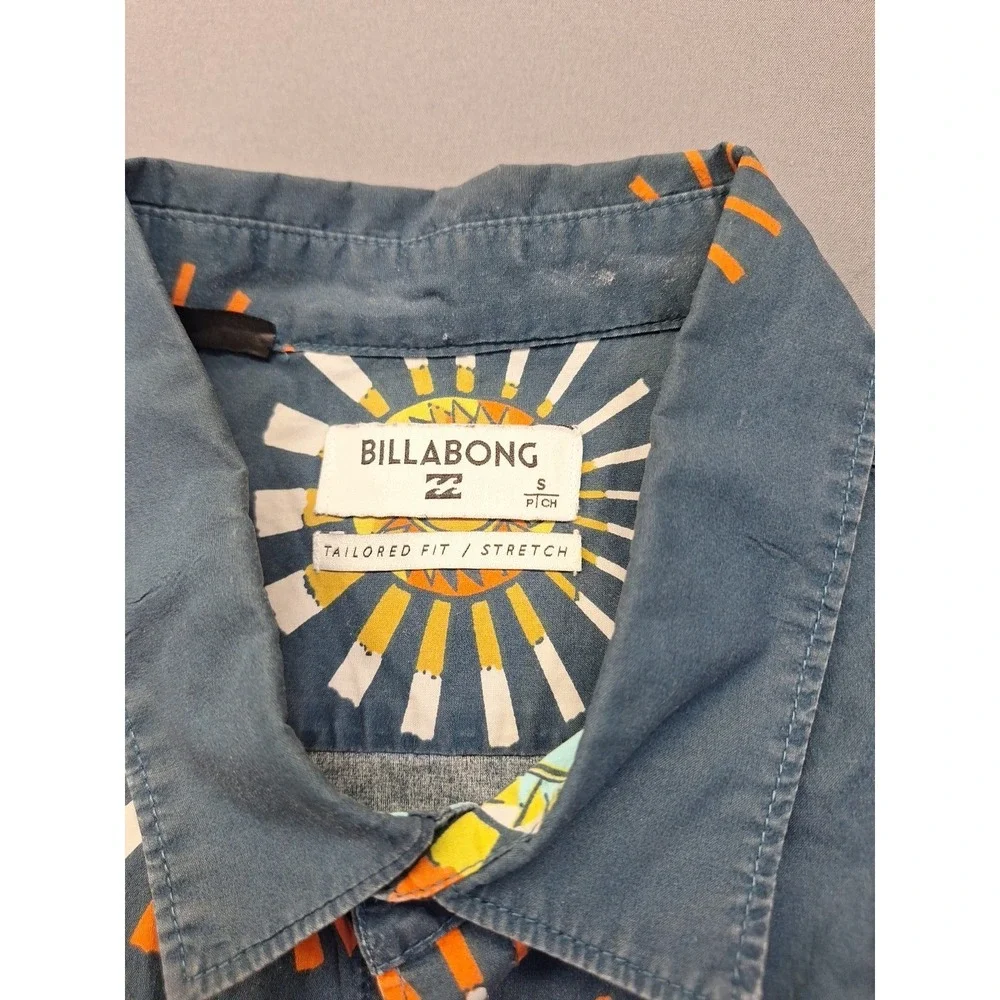 Billabong Tailored Fit Stretch Small Petite Aztec Sun Blue Beach Vacation Preppy